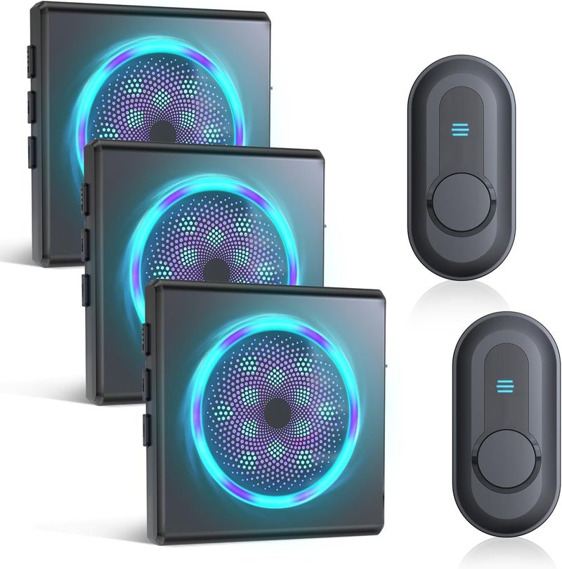 CallToU Hearing Impaired Doorbell with Strobe Light & 55 Melodies, 1000ft Long Range Wireless Door Bell for Elderly/Senior Adjustable Volume, IPX5 Waterproof Call Buttons 2 + Plug-in Receivers 3 - Image 1